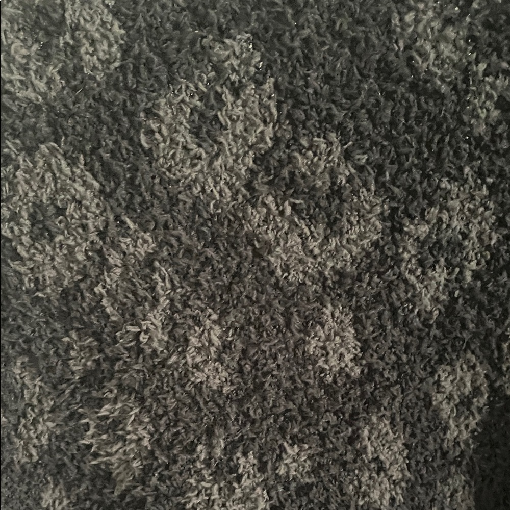 Mud Pie Black and Gray Leopard Reversible Chenille Poncho - Picture 8 of 11